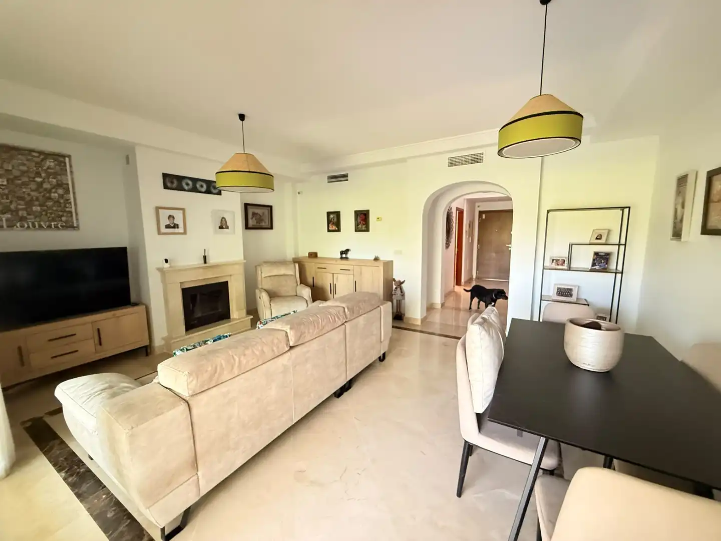 Living room of Detached homes for sale in Estepona  with Air Conditioner, Terrace and Storage room