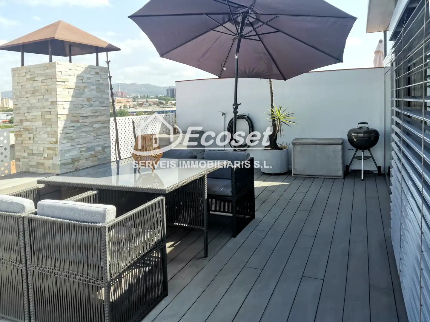 Terrasse von Maisonette zum Verkauf in Cornellà de Llobregat mit Klimaanlage, Parkett und Terrasse