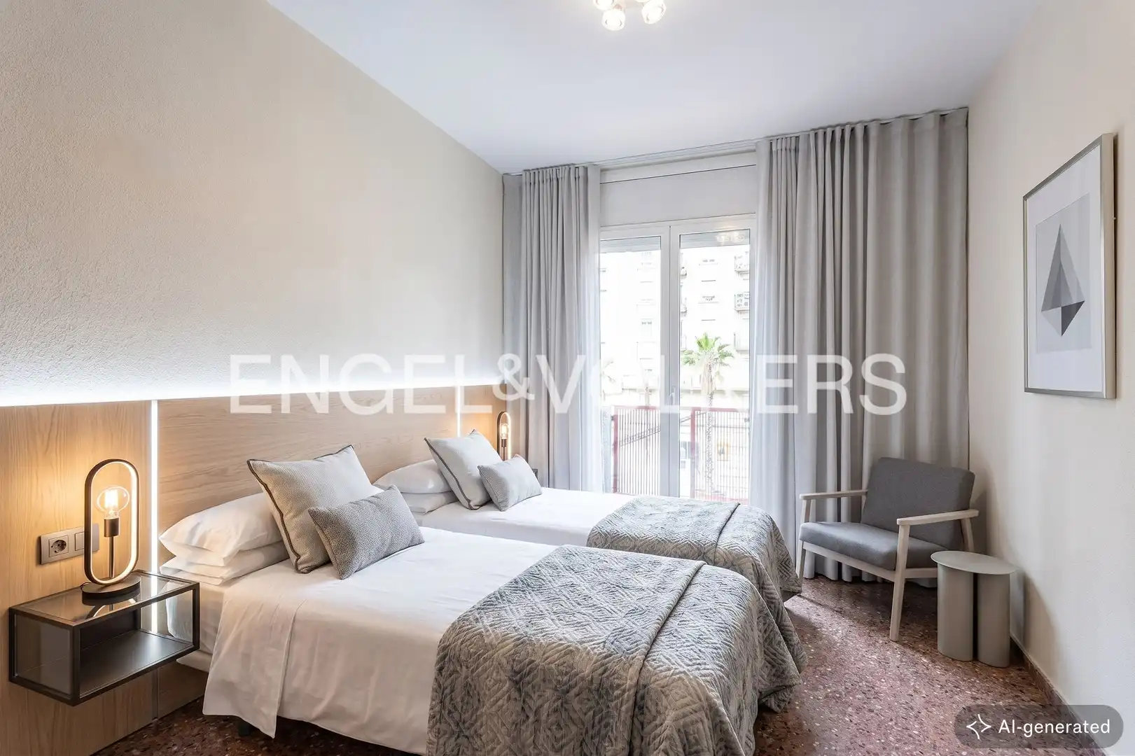 Bedroom of Flat for sale in Barcelona  with Air Conditioner, Heating and Balcony
