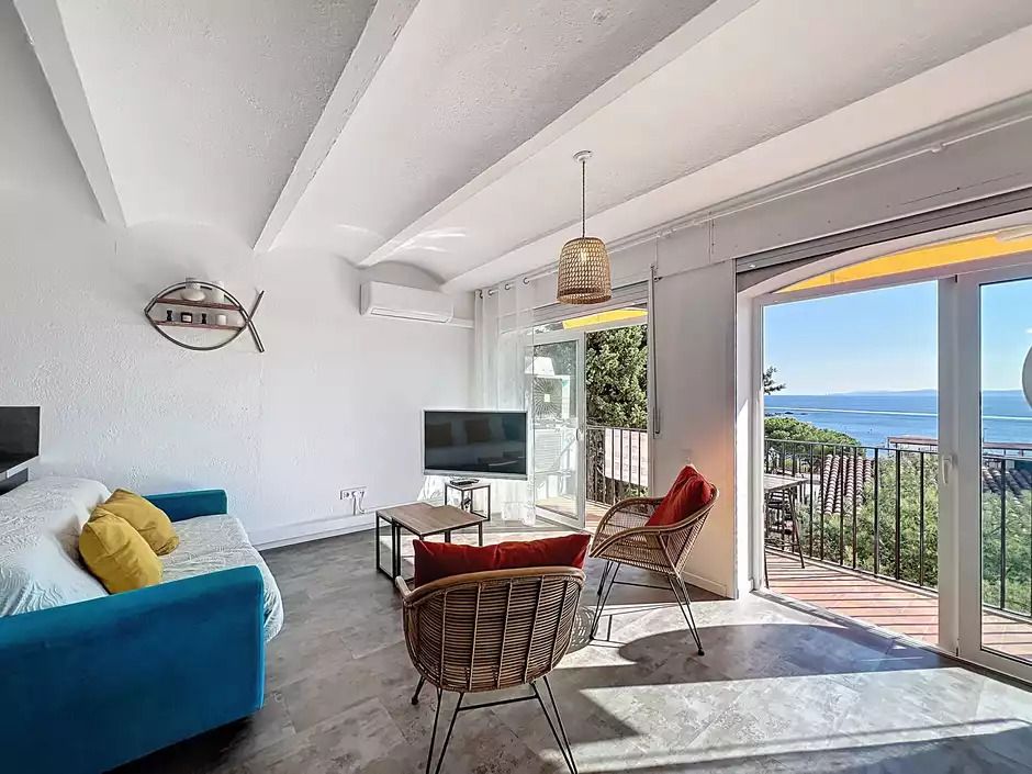 Sala d'estar de Apartament en venda en Roses amb Aire condicionat, Calefacció i Terrassa