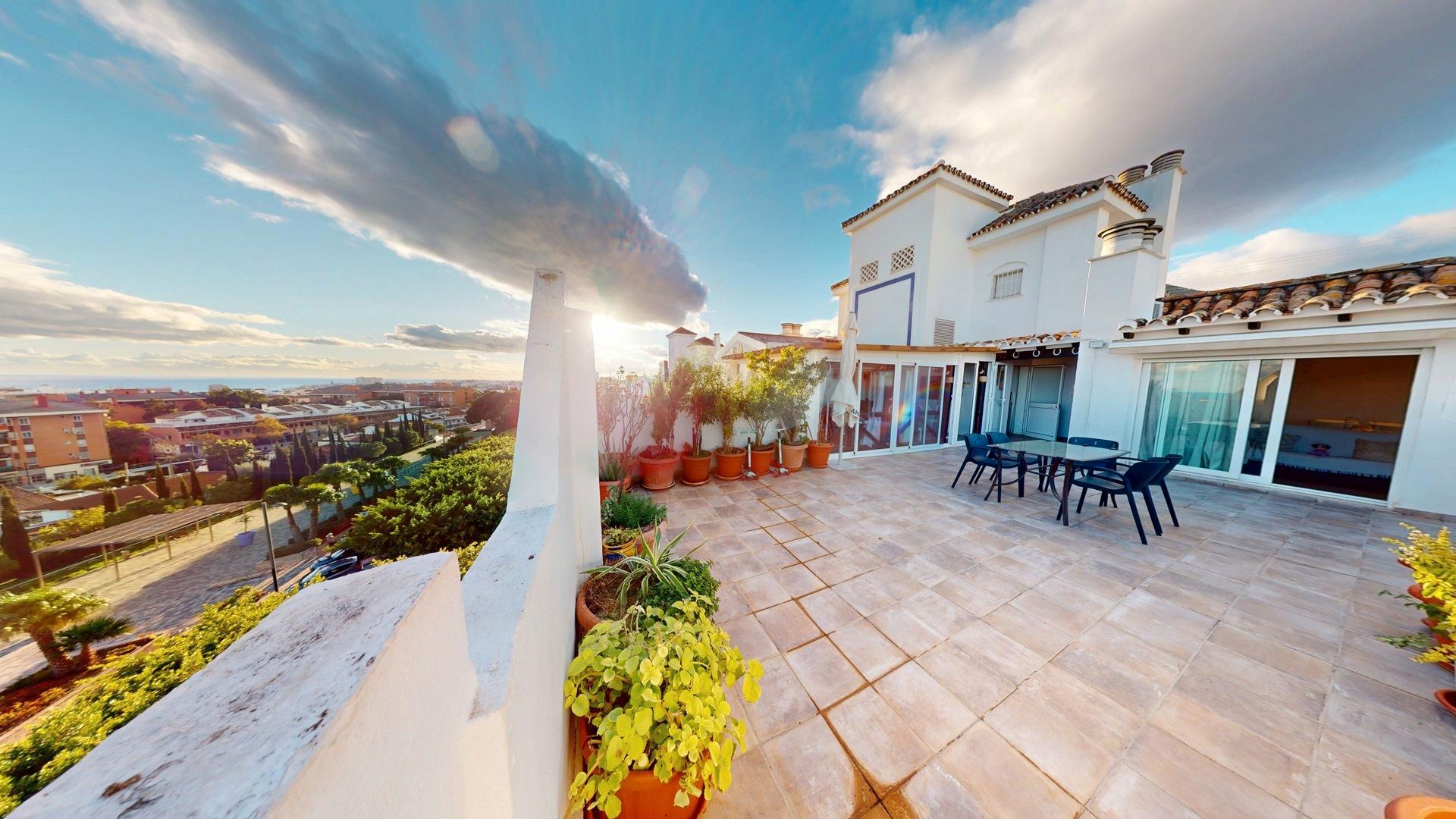 Terrace of Attic for sale in Benalmádena  with Air Conditioner, Heating and Private garden
