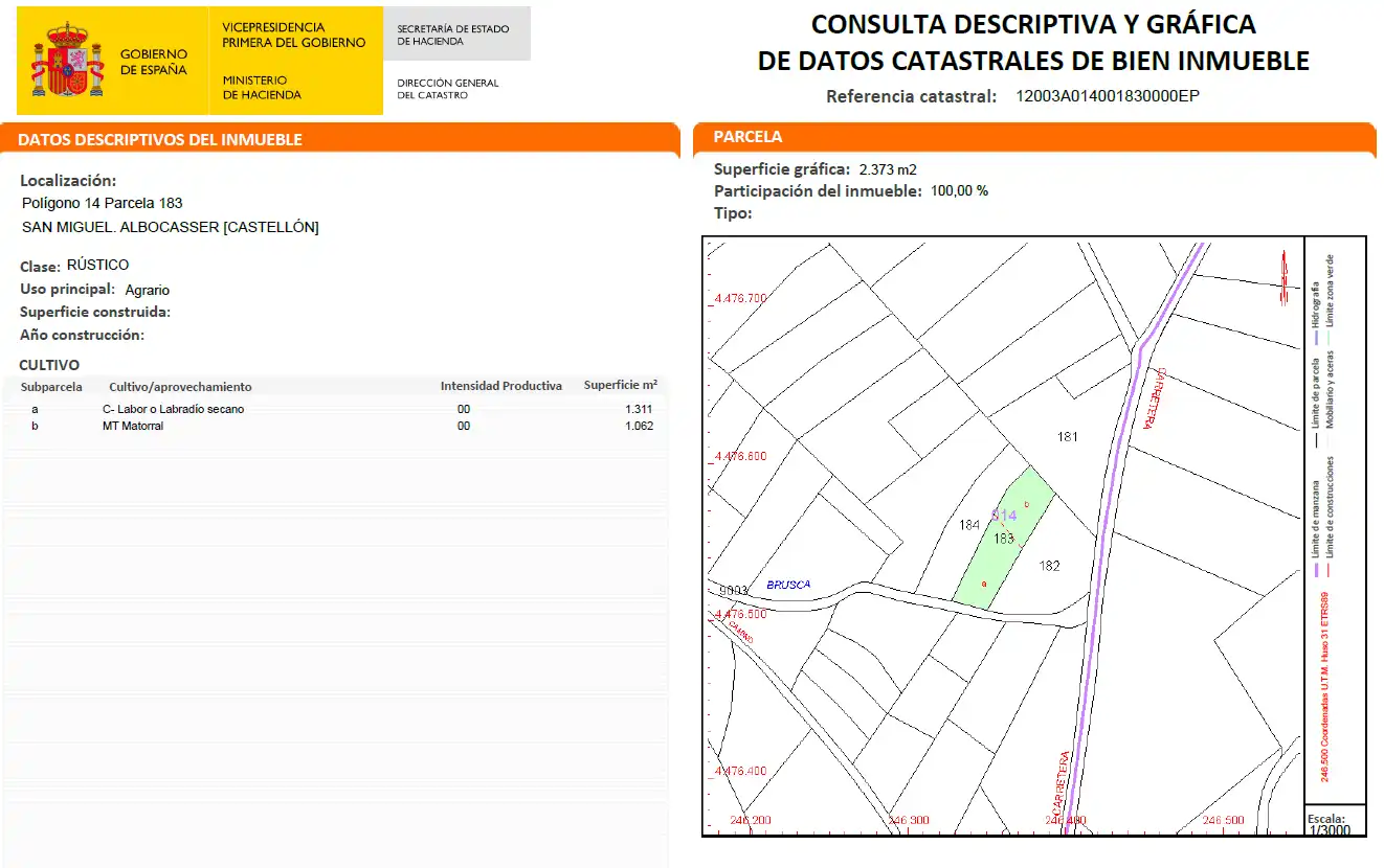Rural land for sale in Albocàsser, imagen 2