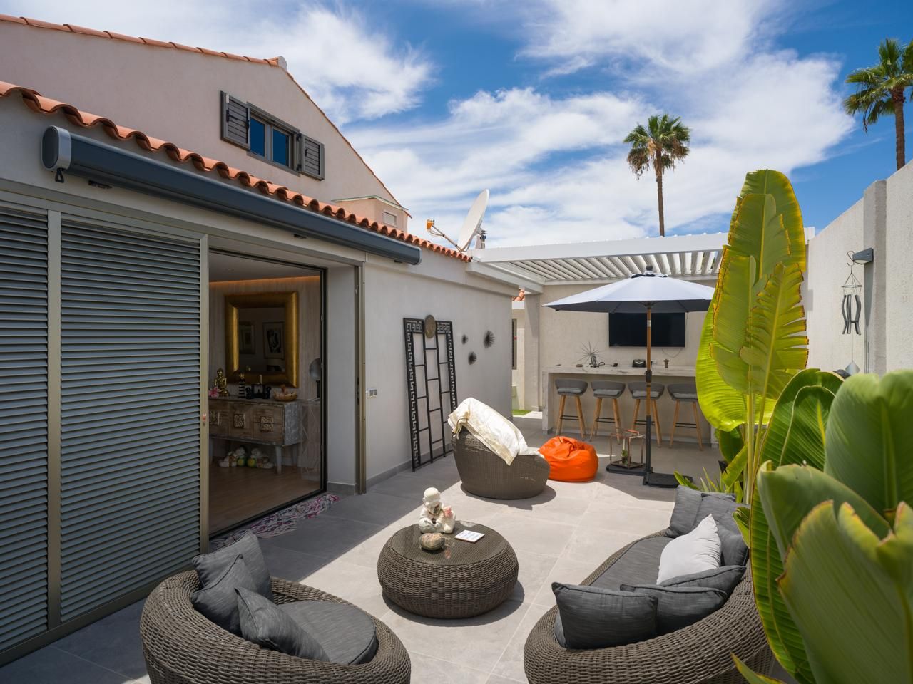 Terrace of House or chalet for sale in San Bartolomé de Tirajana  with Air Conditioner, Terrace and Furnished