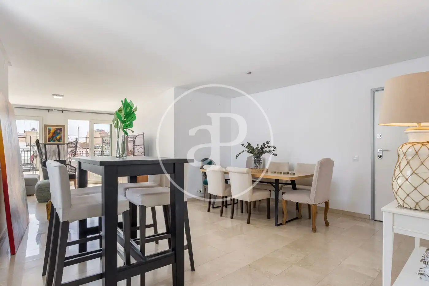 Dining room of Attic for rent in Valencia  with Air Conditioner, Heating and Terrace