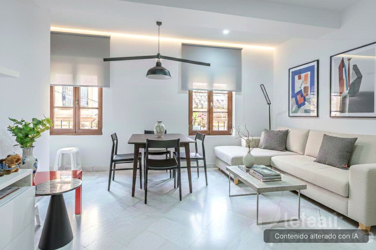 Sala d'estar de Pis en venda en Málaga Capital amb Aire condicionat i Moblat