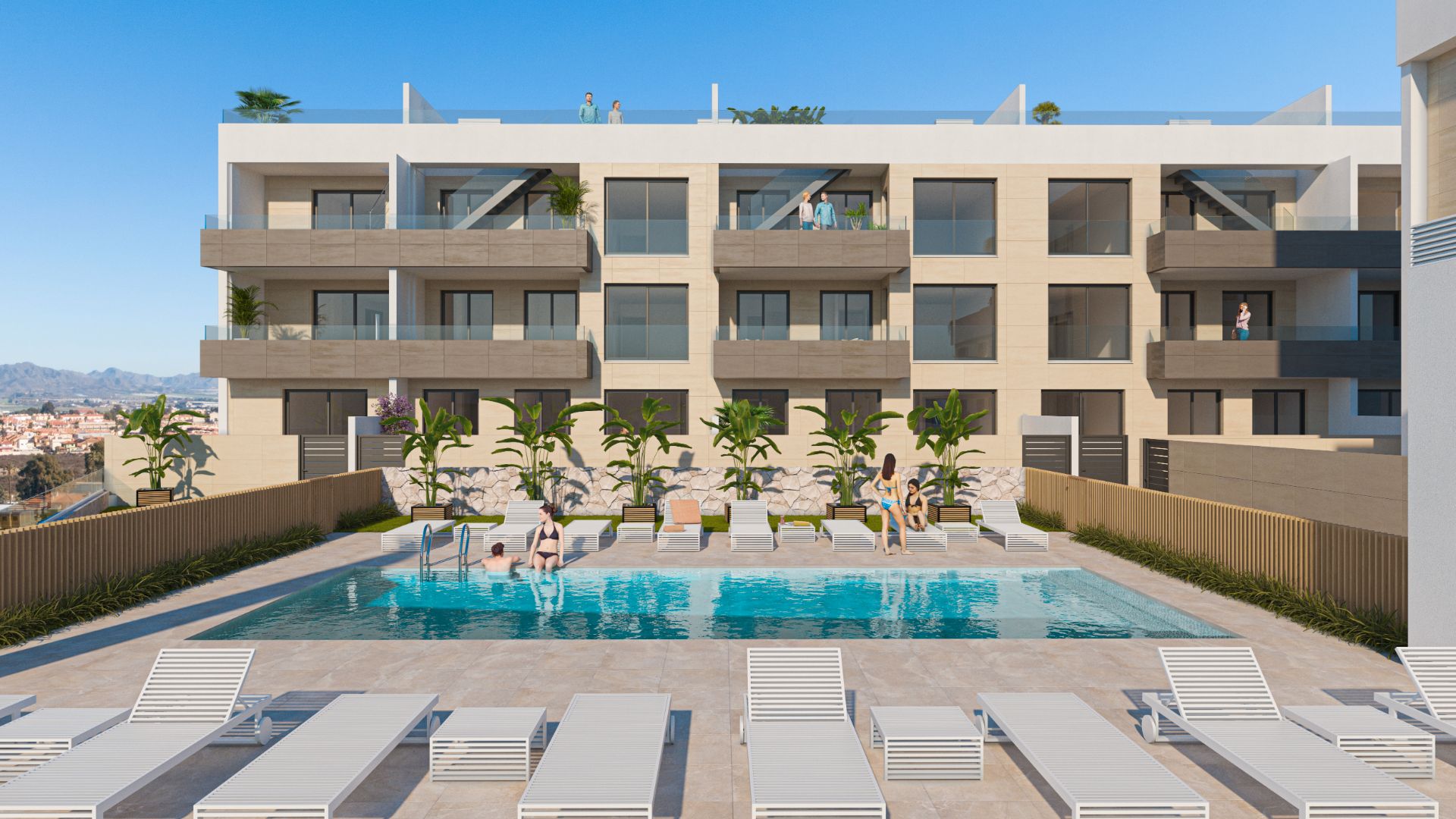 Swimming pool of Flat for sale in Águilas  with Air Conditioner, Heating and Terrace