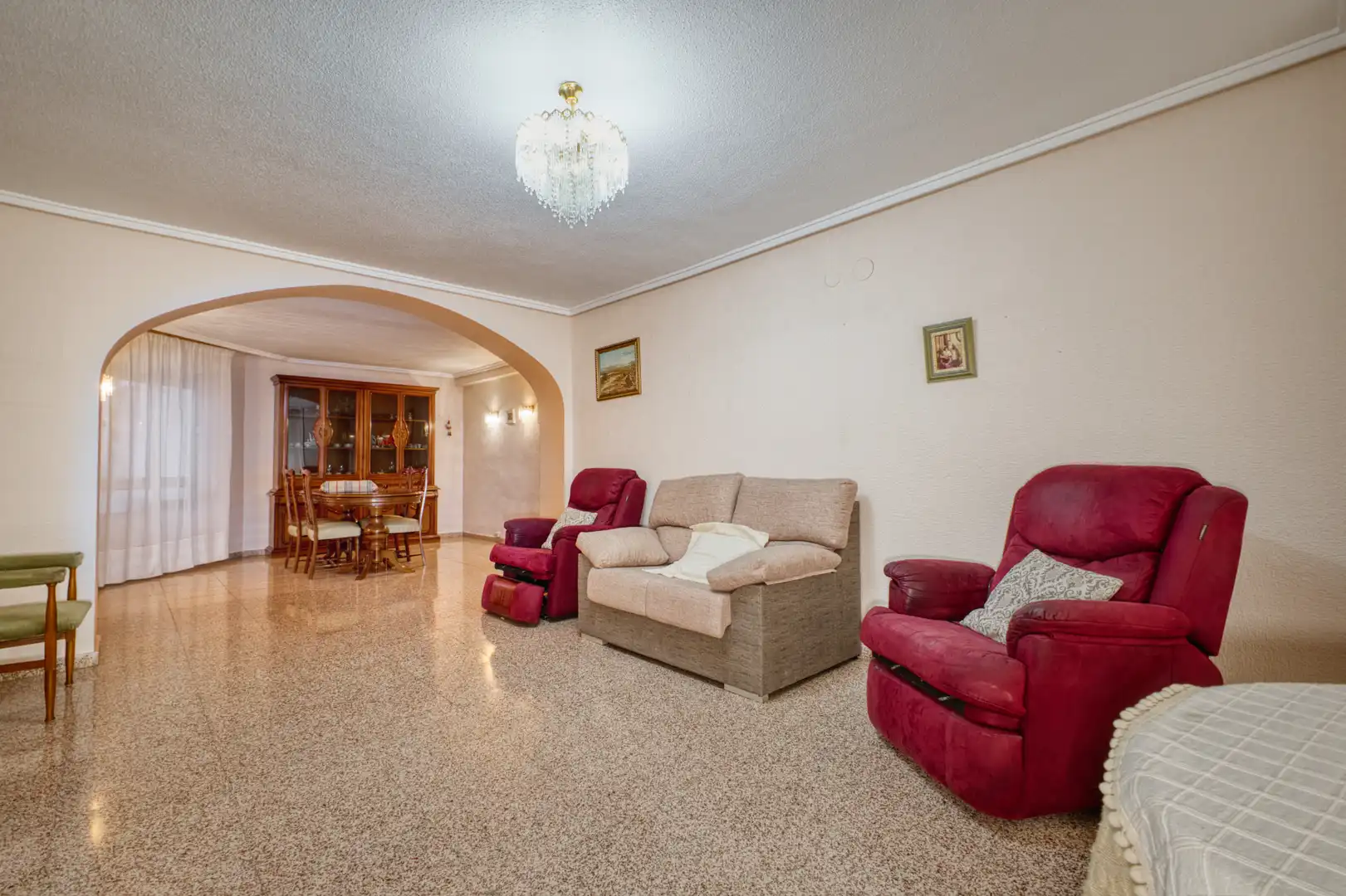 Sala de estar de Piso en venta en Jijona / Xixona con Terraza, Amueblado y Horno