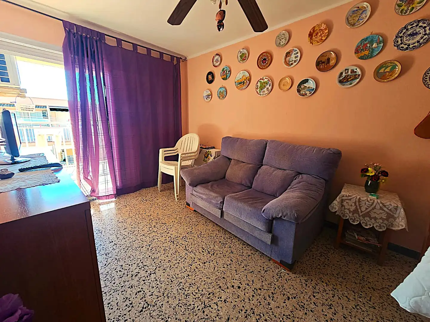 Living room of Flat for sale in Cambrils  with Air Conditioner, Furnished and Oven