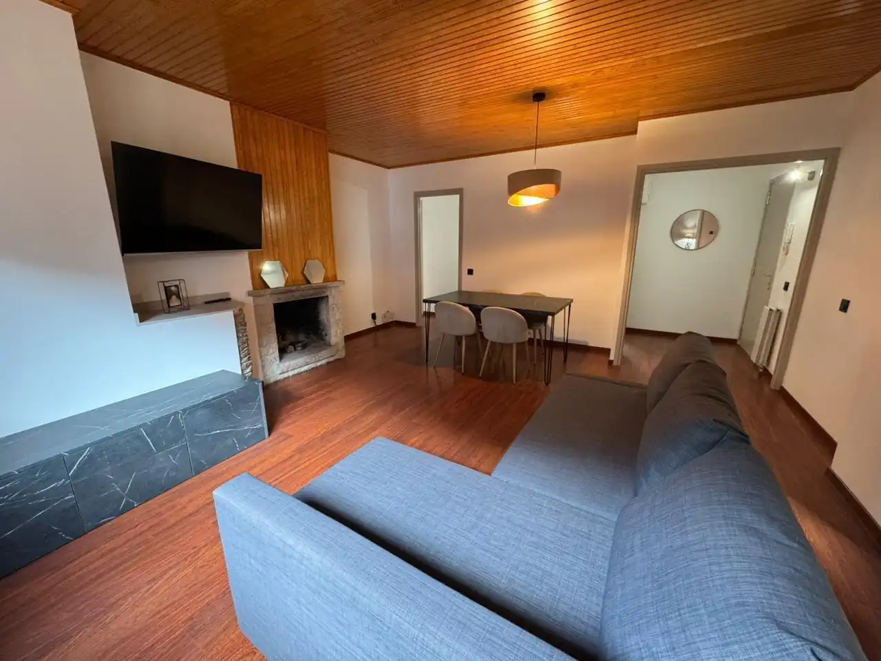 Sala de estar de Apartamento en venta en La Massana con Parquet, Amueblado y Balcón