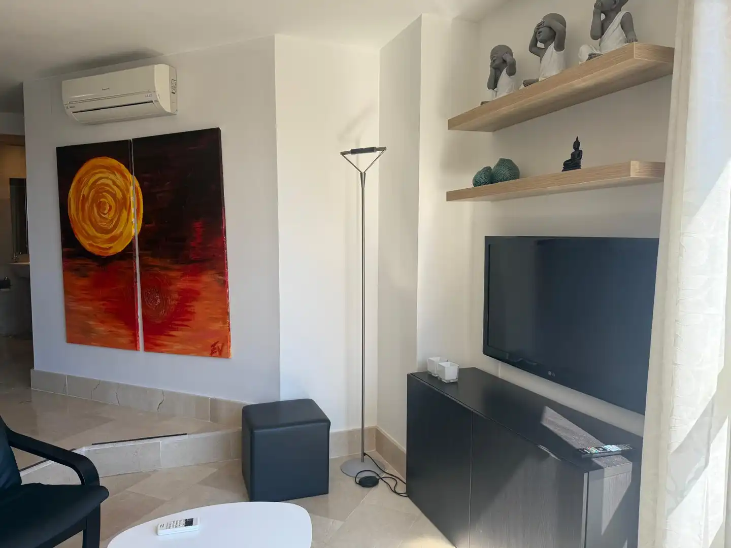 Living room of Apartments for sale in Calpe / Calp  with Air Conditioner, Furnished and Community pool
