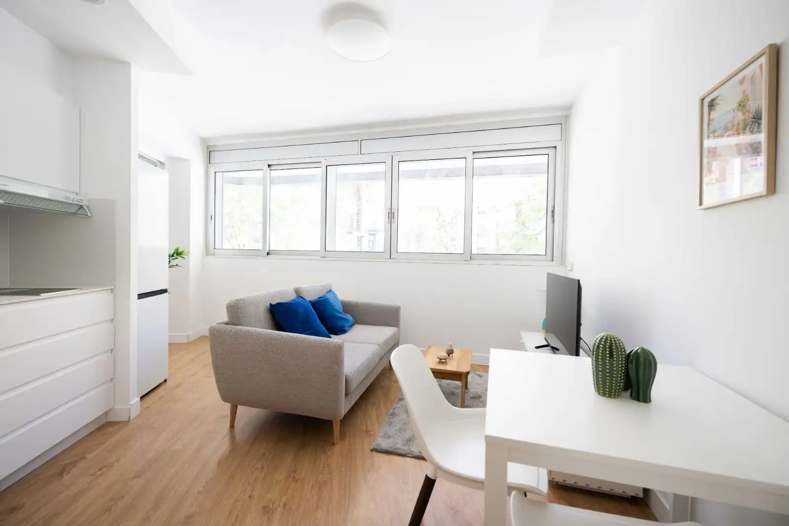 Sala d'estar de Pis de lloguer en Barcelona amb Aire condicionat, Calefacció i Parquet