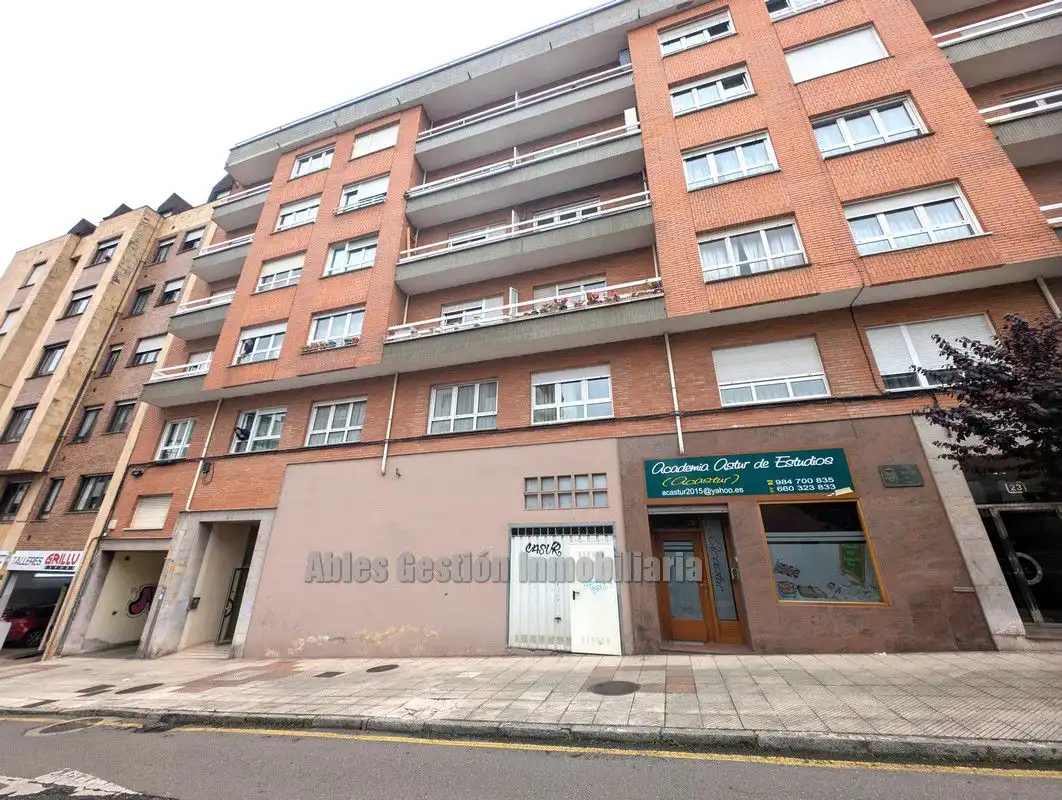 Vista exterior de Piso en venta en Oviedo  con Calefacción, Parquet y Terraza