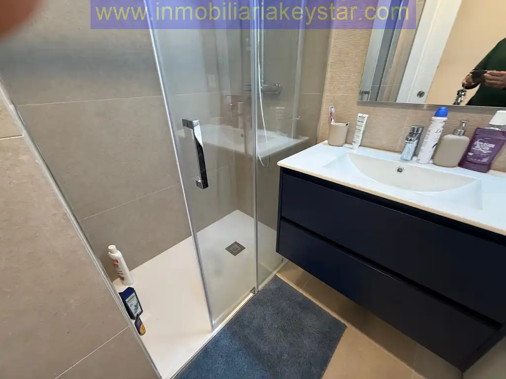 Bathroom of Flat for rent to own in Vilanova i la Geltrú  with Air Conditioner, Heating and Furnished