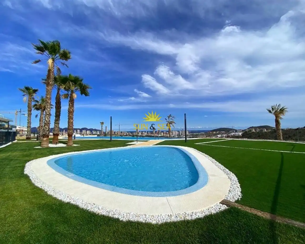 Piscina de Planta baja de alquiler en Finestrat con Aire acondicionado, Calefacción y Terraza