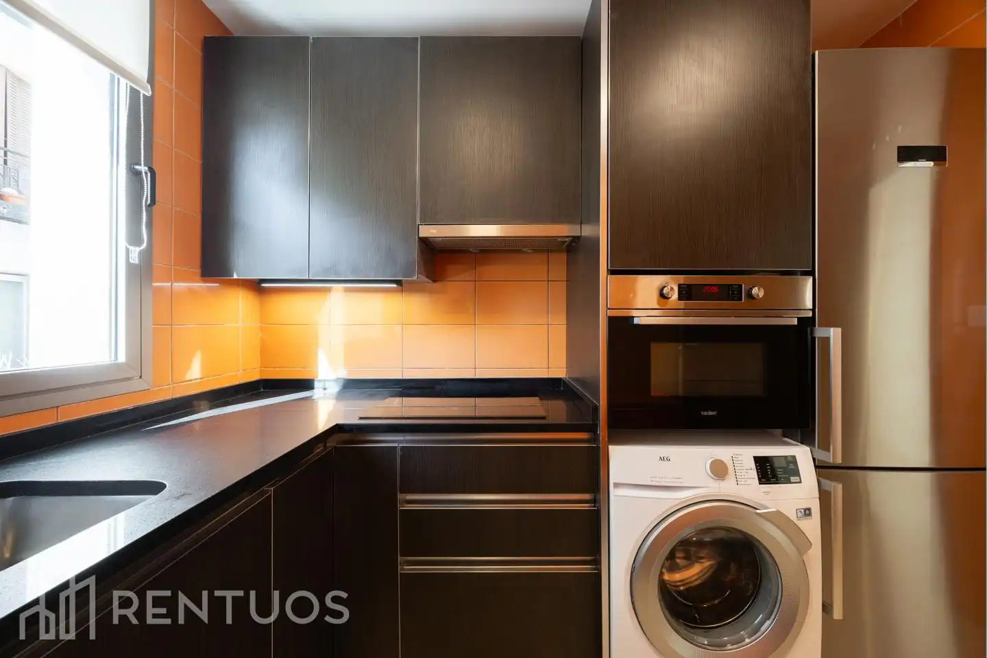Küche von Wohnung zur Miete in Madrid mit Klimaanlage, Parkett und Gemeinschaftspool