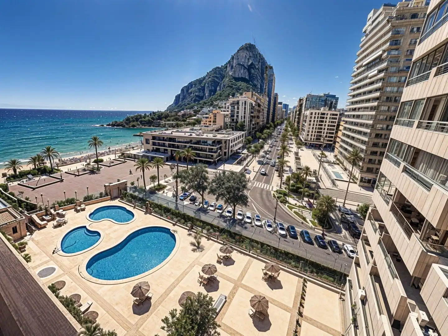 Vista exterior de Apartament en venda en Calpe / Calp amb Calefacció, Balcó i Piscina comunitària