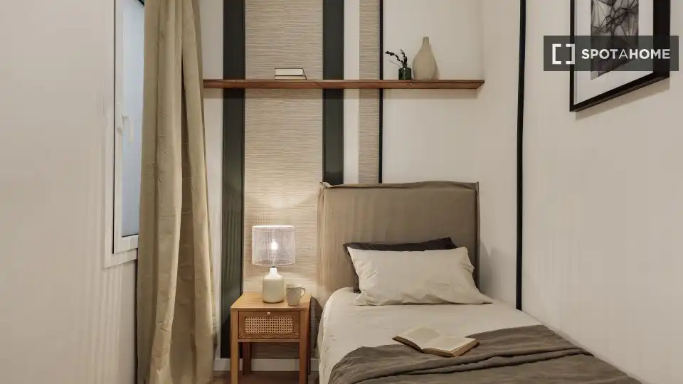 Habitación de Piso de alquiler en Barcelona con Aire acondicionado, Calefacción y Amueblado