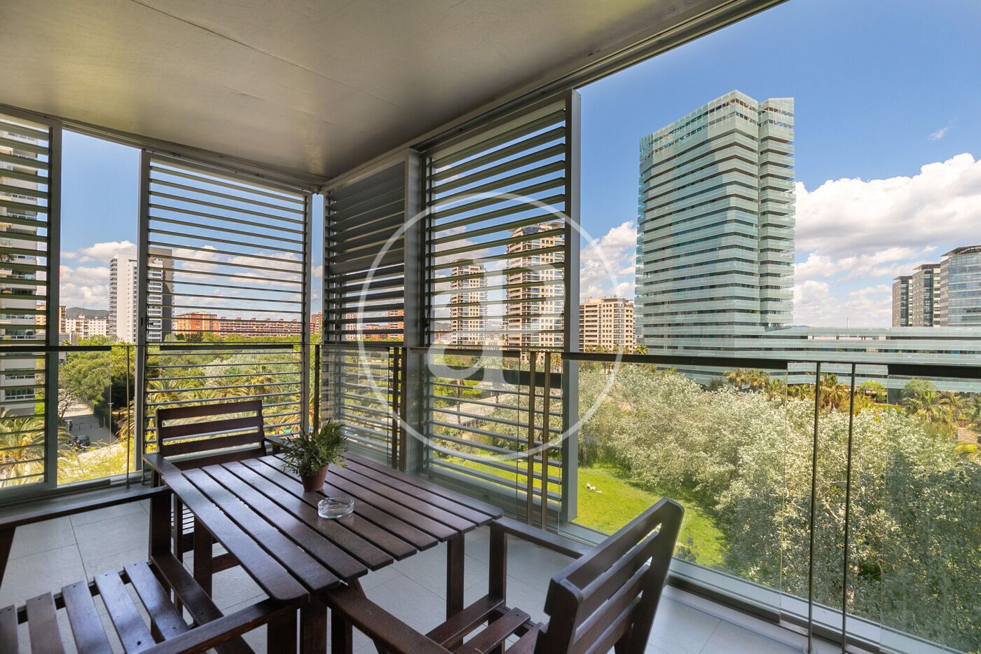 Terrace of Flat to rent in  Barcelona Capital  with Air Conditioner, Heating and Private garden