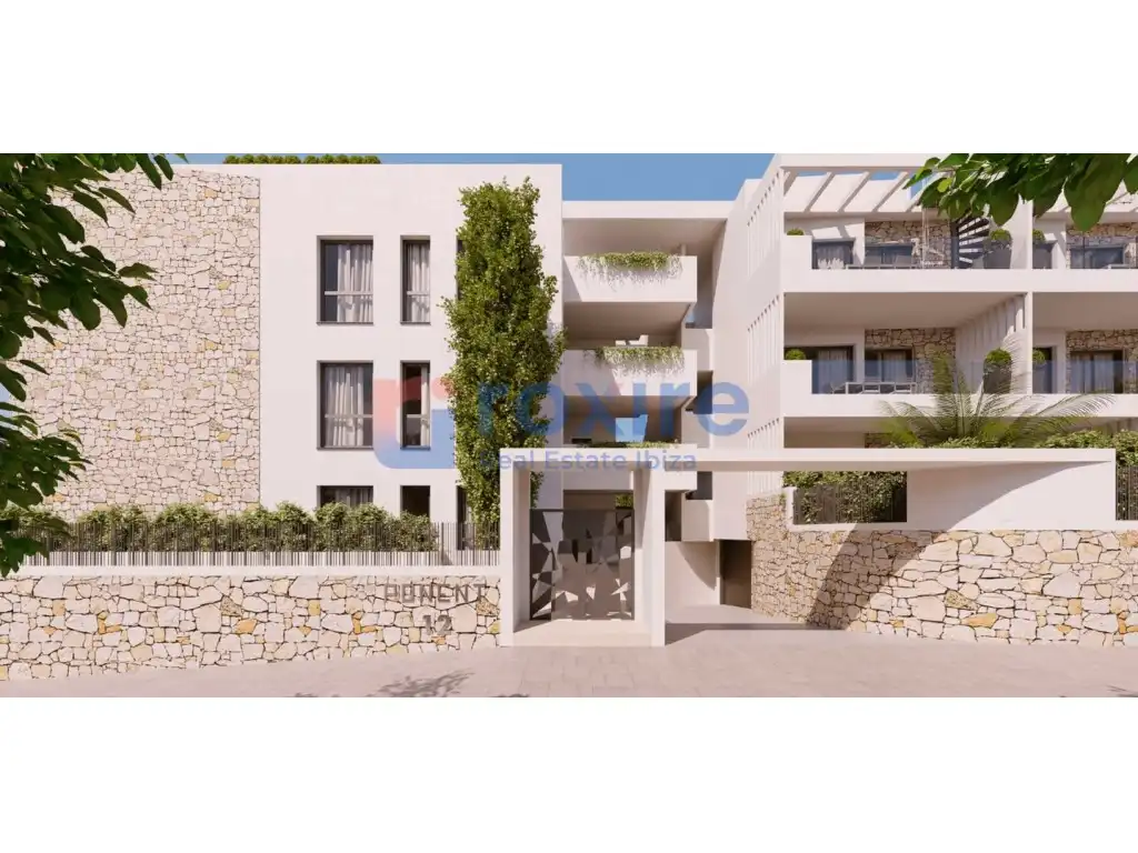 Außenansicht von Erdgeschoss zum Verkauf in Sant Antoni de Portmany mit Klimaanlage, Privatgarten und Terrasse