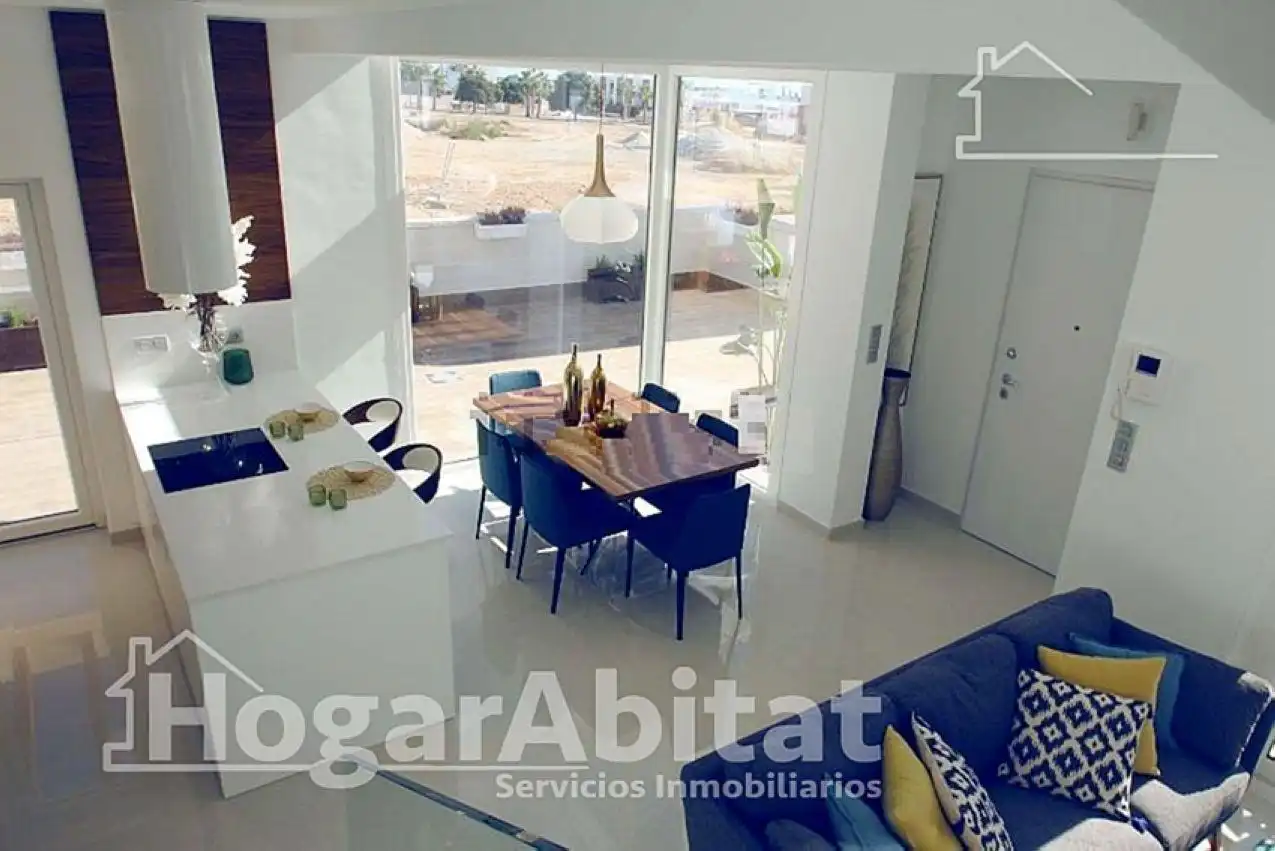 Living room of Houses for sale in Vera  with Parquet flooring, Terrace and Swimming Pool