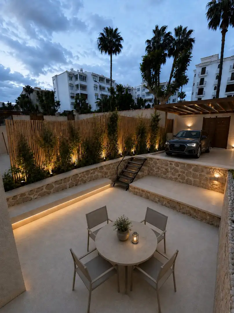 Terrassa de Casa adosada de lloguer en L'Alfàs del Pi amb Aire condicionat, Jardí privat i Terrassa