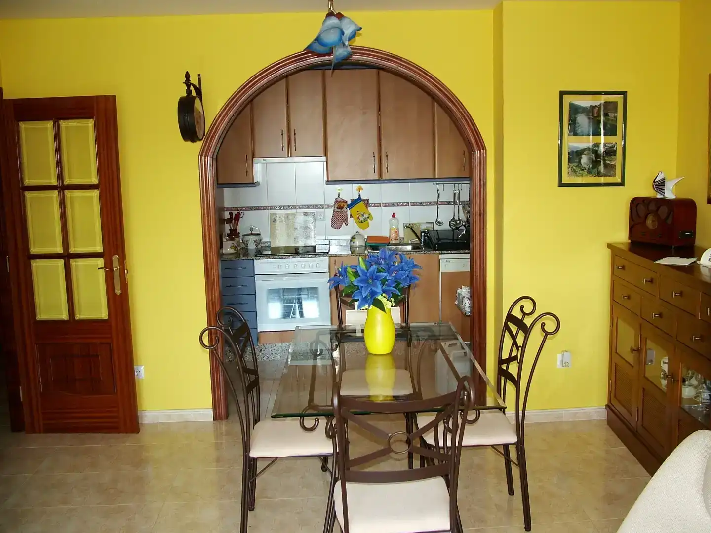 Dining room of Flat for rent in Porto do Son  with Parquet flooring, Storage room and Furnished