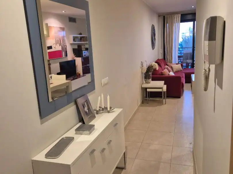 Wohnzimmer von Wohnung zur Miete in Dénia mit Klimaanlage, Heizung und Privatgarten