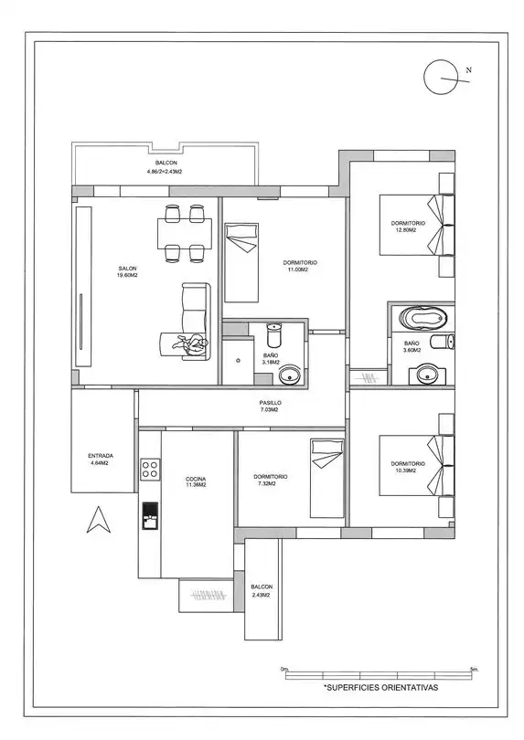 Piso en venta en Barañáin / Barañain con Calefacción y Balcón