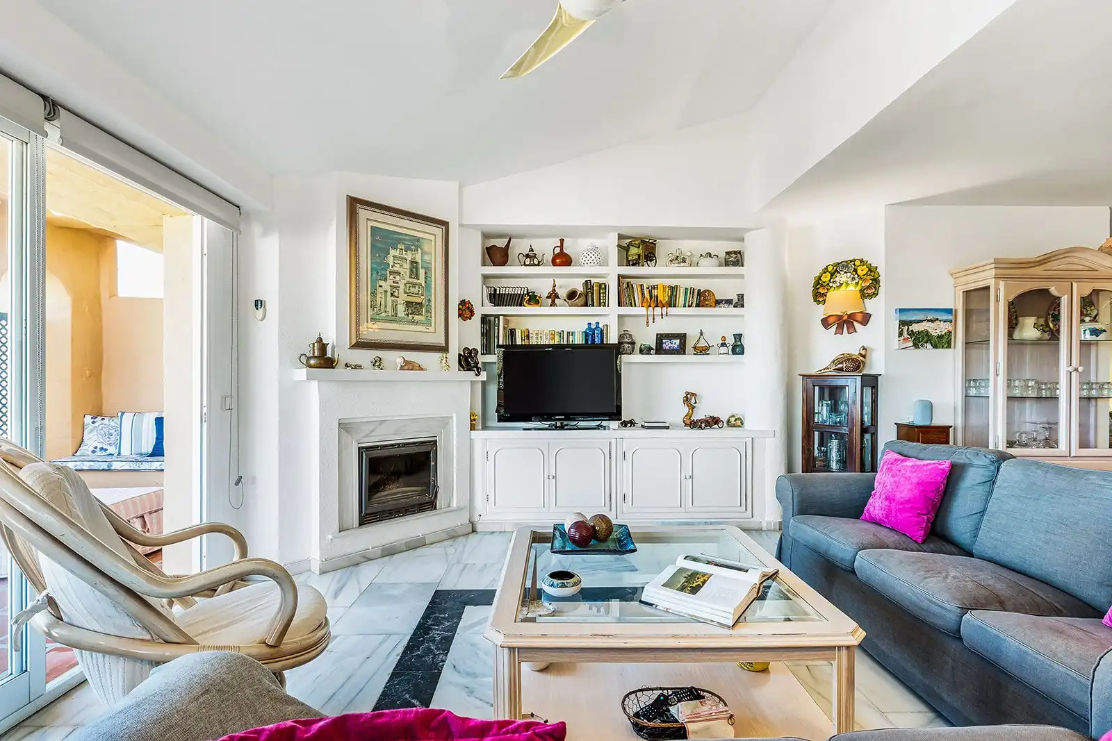 Sala d'estar de Apartament en venda en Mijas amb Terrassa, Moblat i Balcó