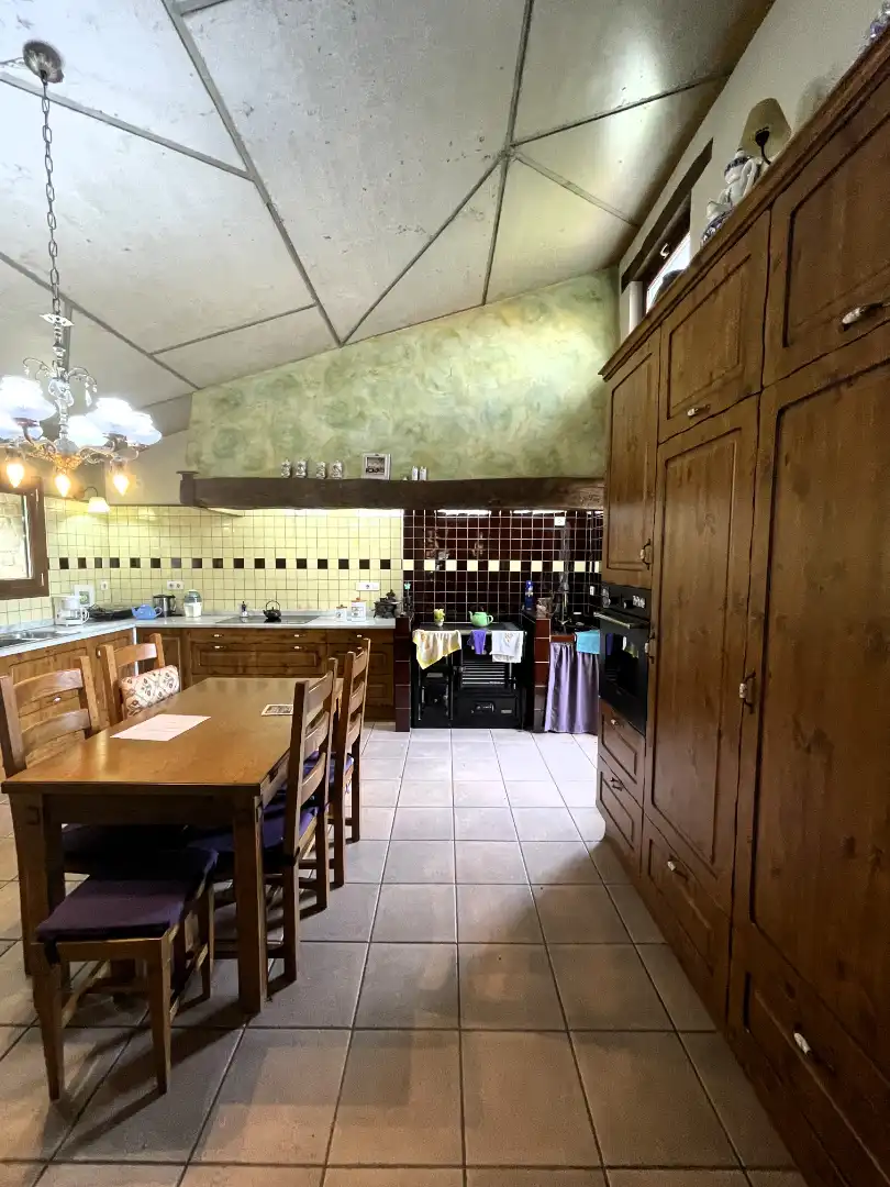 Cuina de Finca rústica en venda en Mieres (Girona) amb Calefacció, Parquet i Terrassa