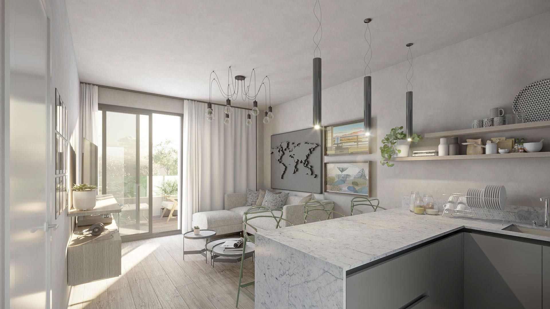 Sala d'estar de Planta baixa en venda en Mijas amb Aire condicionat, Jardí privat i Terrassa