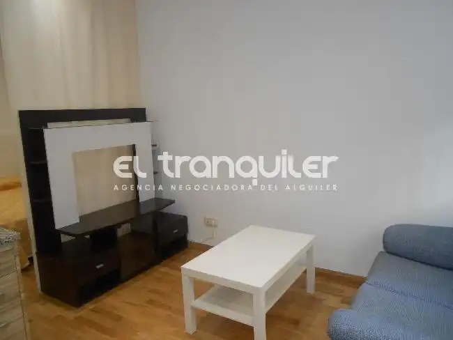 Sala de estar de Estudio de alquiler en Madrid con Aire acondicionado, Amueblado y Lavadora