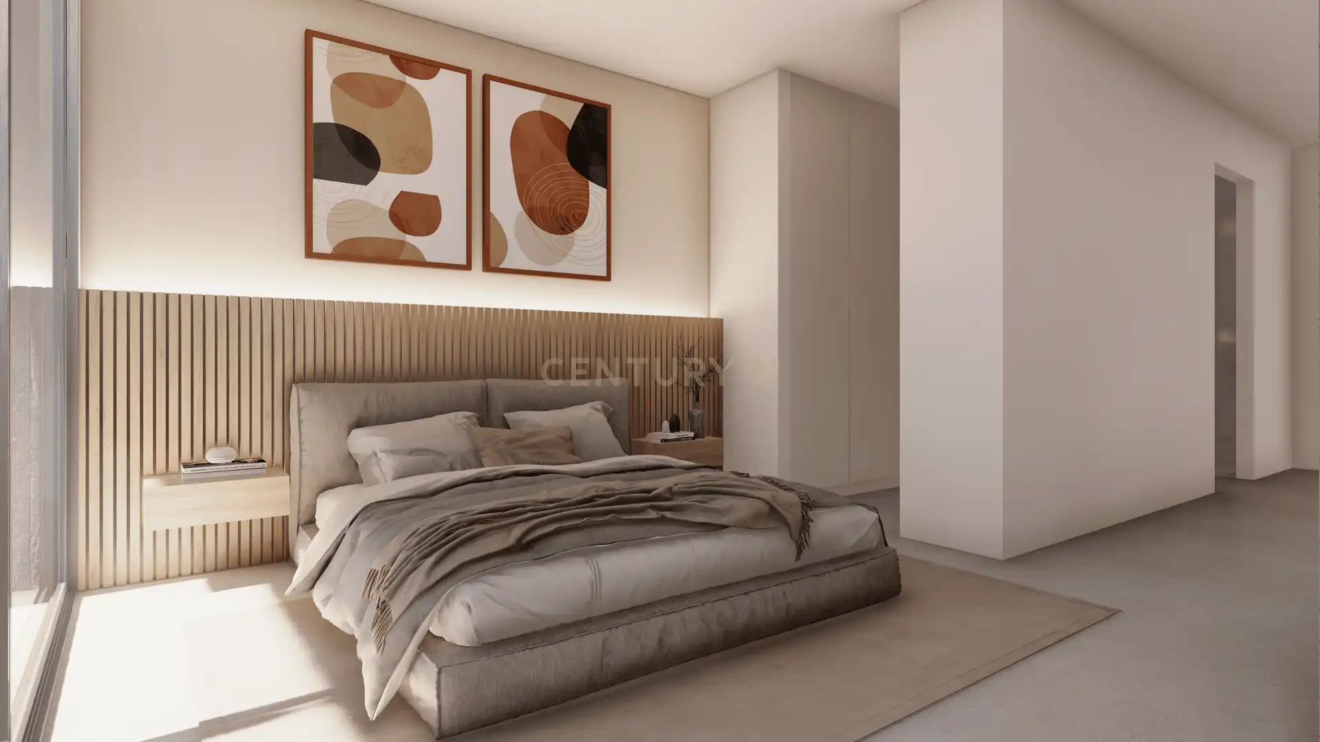 Schlafzimmer von Einfamilien-Reihenhaus zum Verkauf in Begur mit Klimaanlage, Privatgarten und Gemeinschaftspool