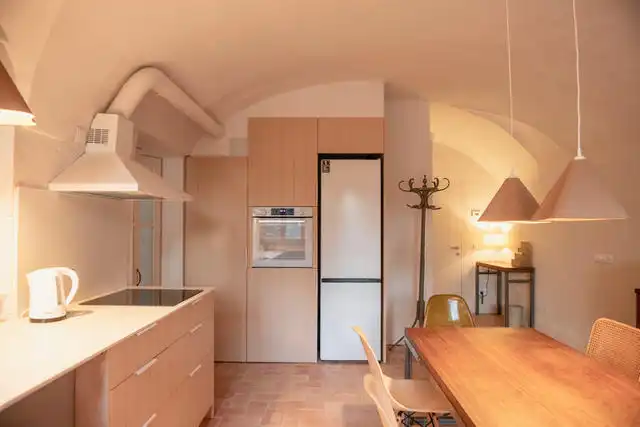 Kitchen of Flat for rent in Girona  with Heating, Terrace and Furnished