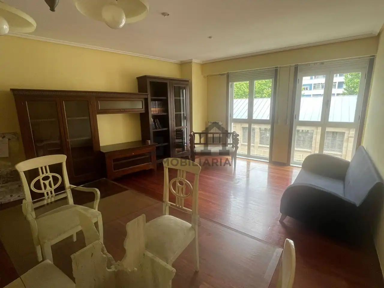 Exterior view of Flat for rent in Ourense Capital   with Heating, Parquet flooring and Furnished
