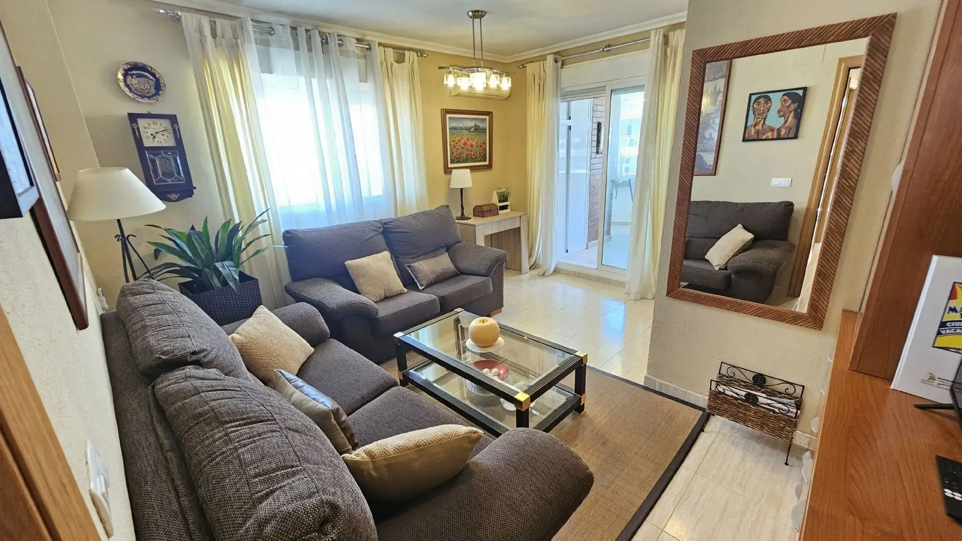 Sala de estar de Apartamento en venta en Oropesa del Mar / Orpesa con Aire acondicionado, Calefacción y Terraza