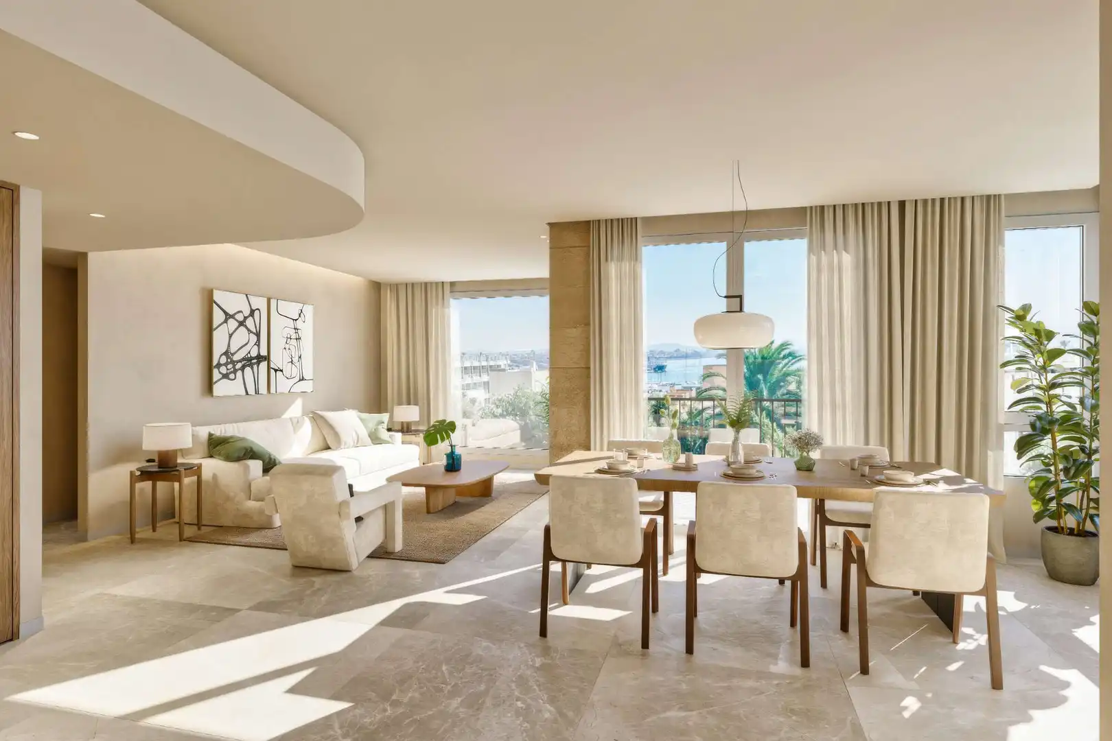 Sala d'estar de Apartament en venda en  Palma de Mallorca amb Aire condicionat, Calefacció i Terrassa