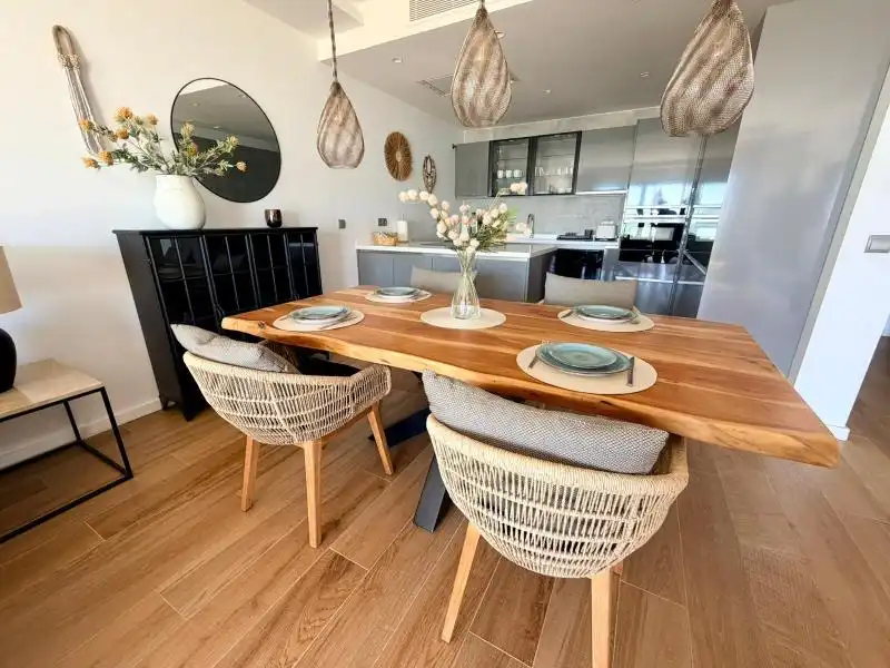 Esszimmer von Wohnung zur Miete in La Alcaidesa mit Klimaanlage, Heizung und Privatgarten