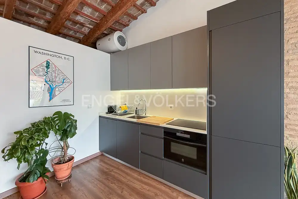 Küche von Wohnung zur Miete in Valencia mit Klimaanlage, Heizung und Terrasse
