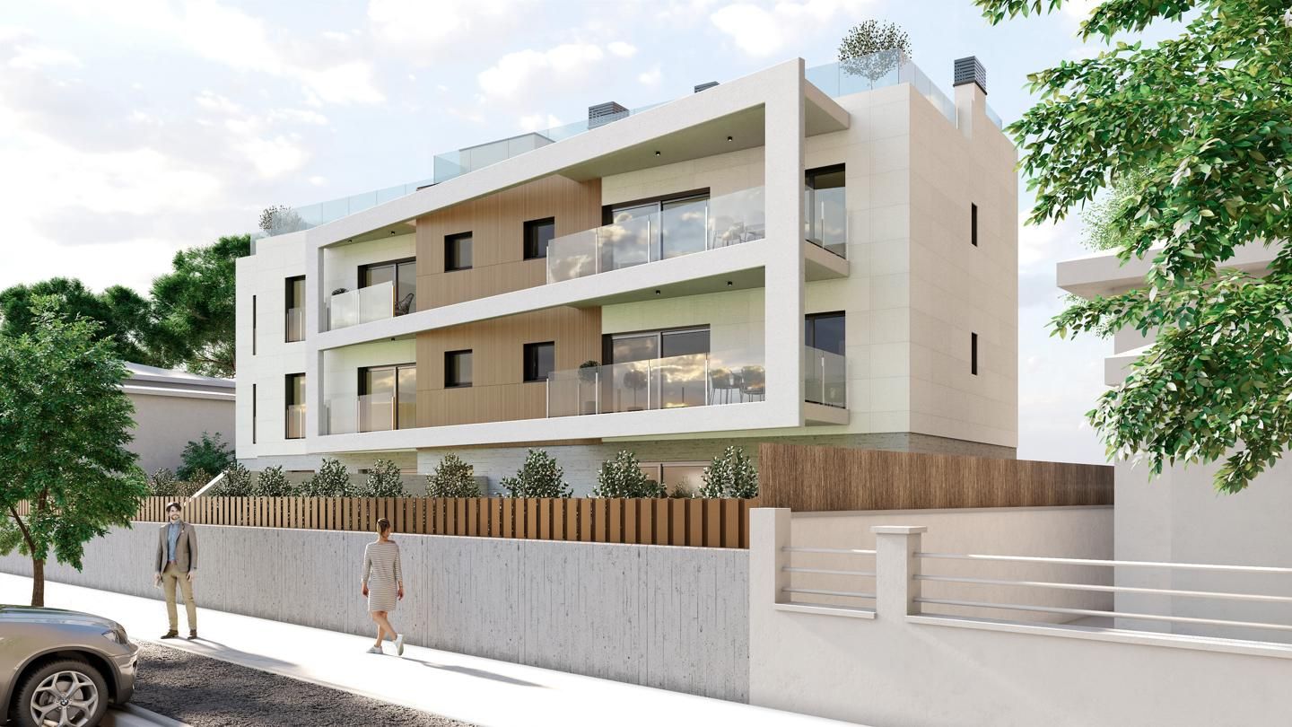 Exterior view of Planta baja for sale in Castelldefels  with Air Conditioner, Private garden and Community pool
