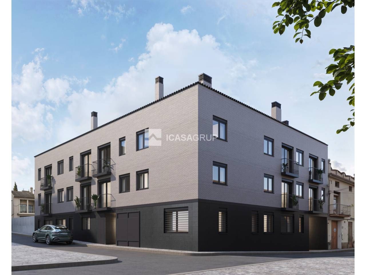 Exterior view of Flat for sale in Rubí  with Air Conditioner, Parquet flooring and Balcony