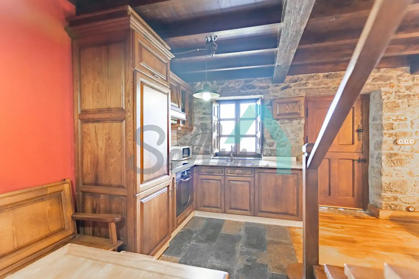 Cocina de Casa o chalet en venta en Morcín con Jardín privado, Terraza y Balcón