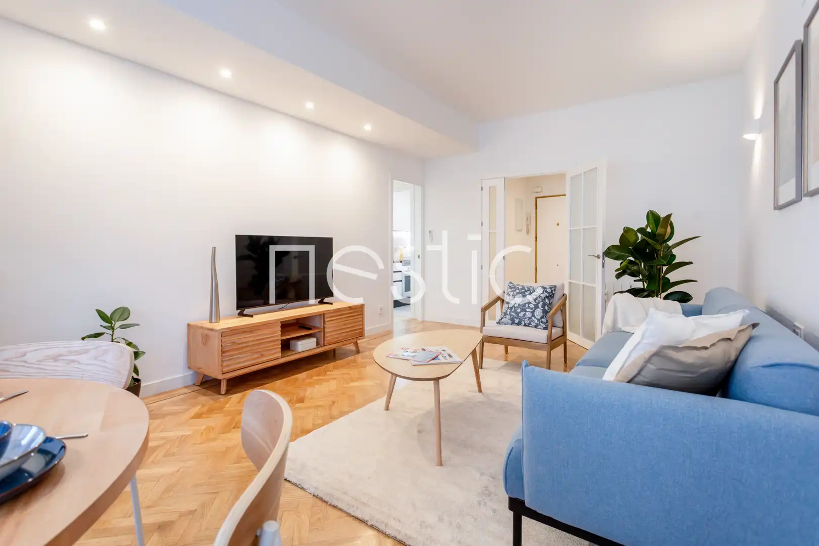 Wohnzimmer von Wohnungen zur Miete in Madrid mit Klimaanlage, Heizung und Möbliert