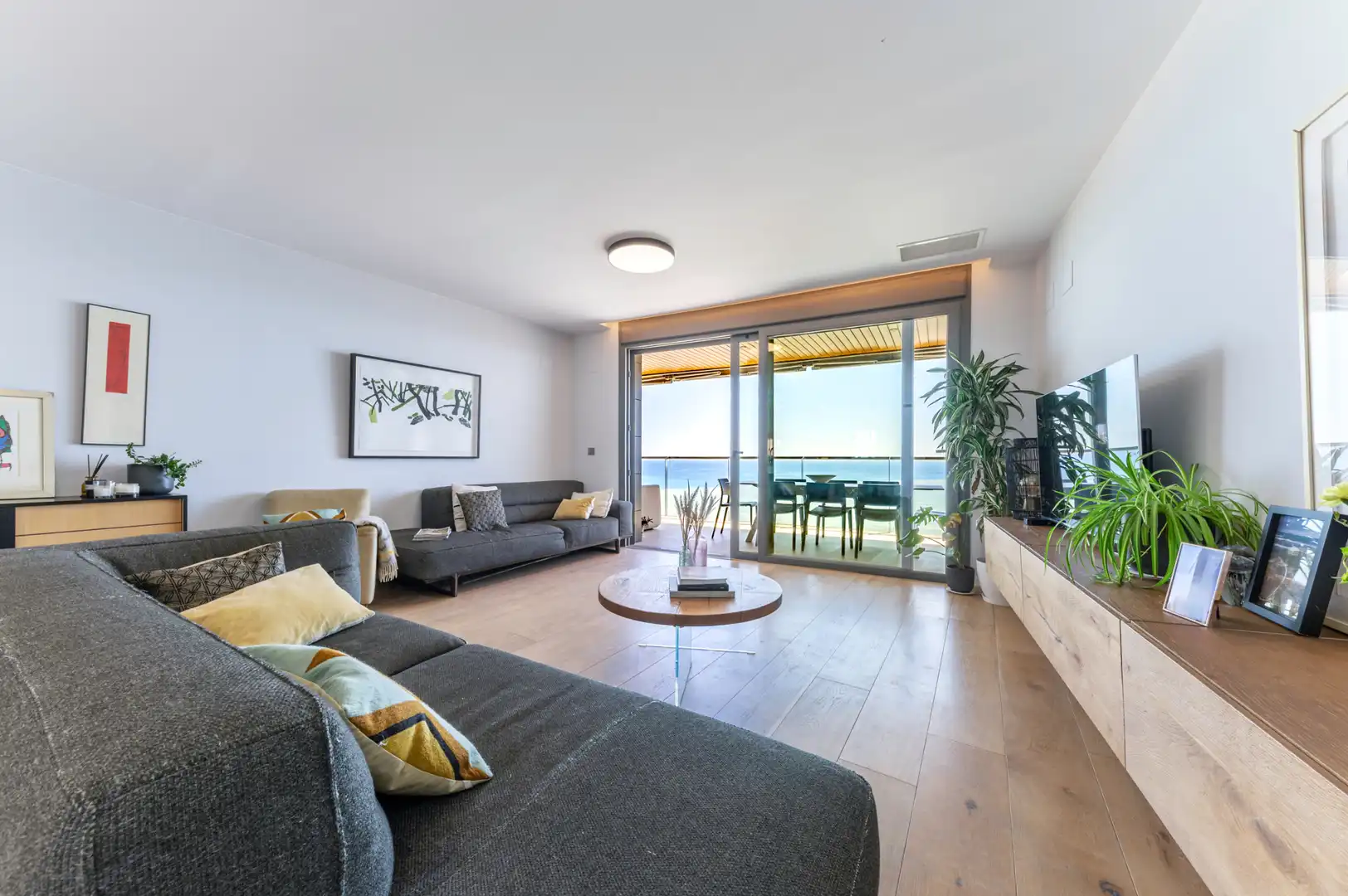 Sala d'estar de Pis en venda en Alicante / Alacant amb Aire condicionat, Calefacció i Parquet