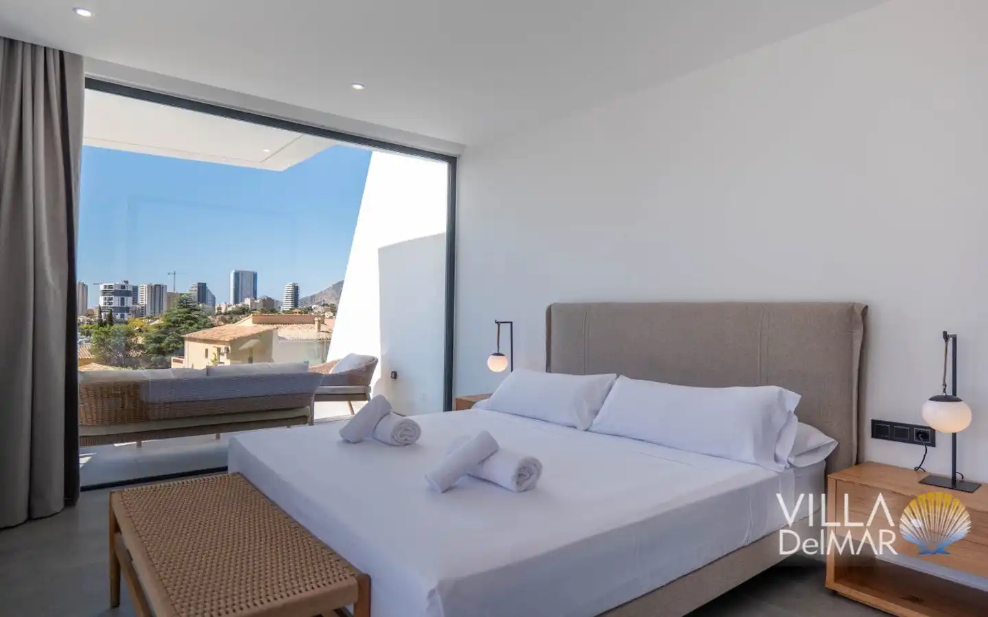 Bedroom of Houses for sale in Calpe / Calp  with Air Conditioner, Heating and Private garden