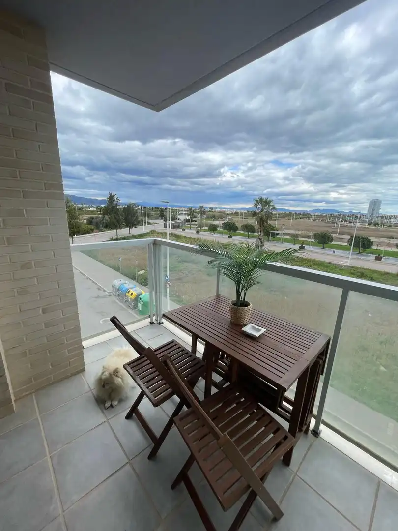 Terraza de Piso de alquiler en Moncofa con Jardín privado, Terraza y Amueblado