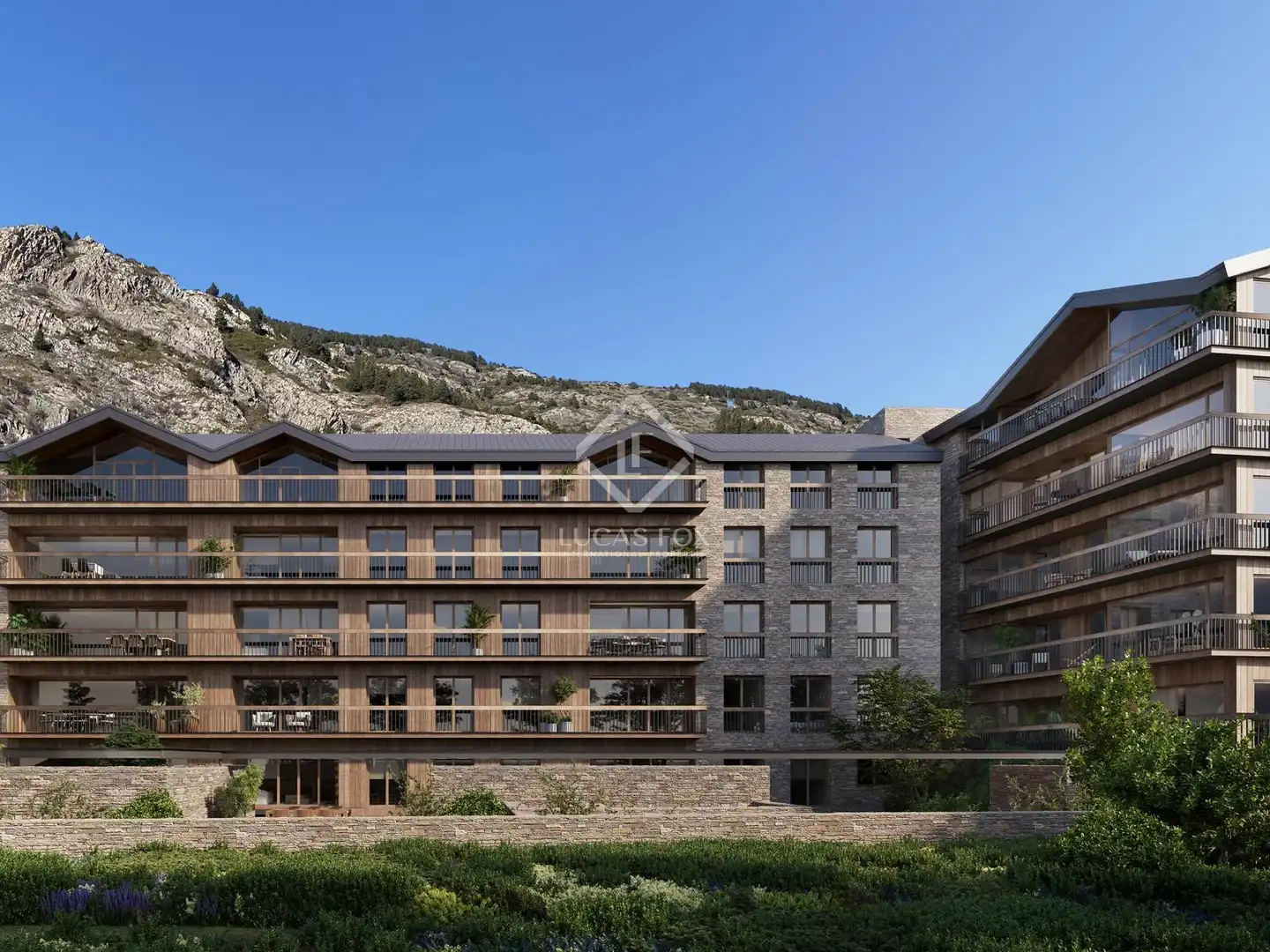 Vista exterior de Piso en venta en Canillo con Calefacción, Parquet y Terraza