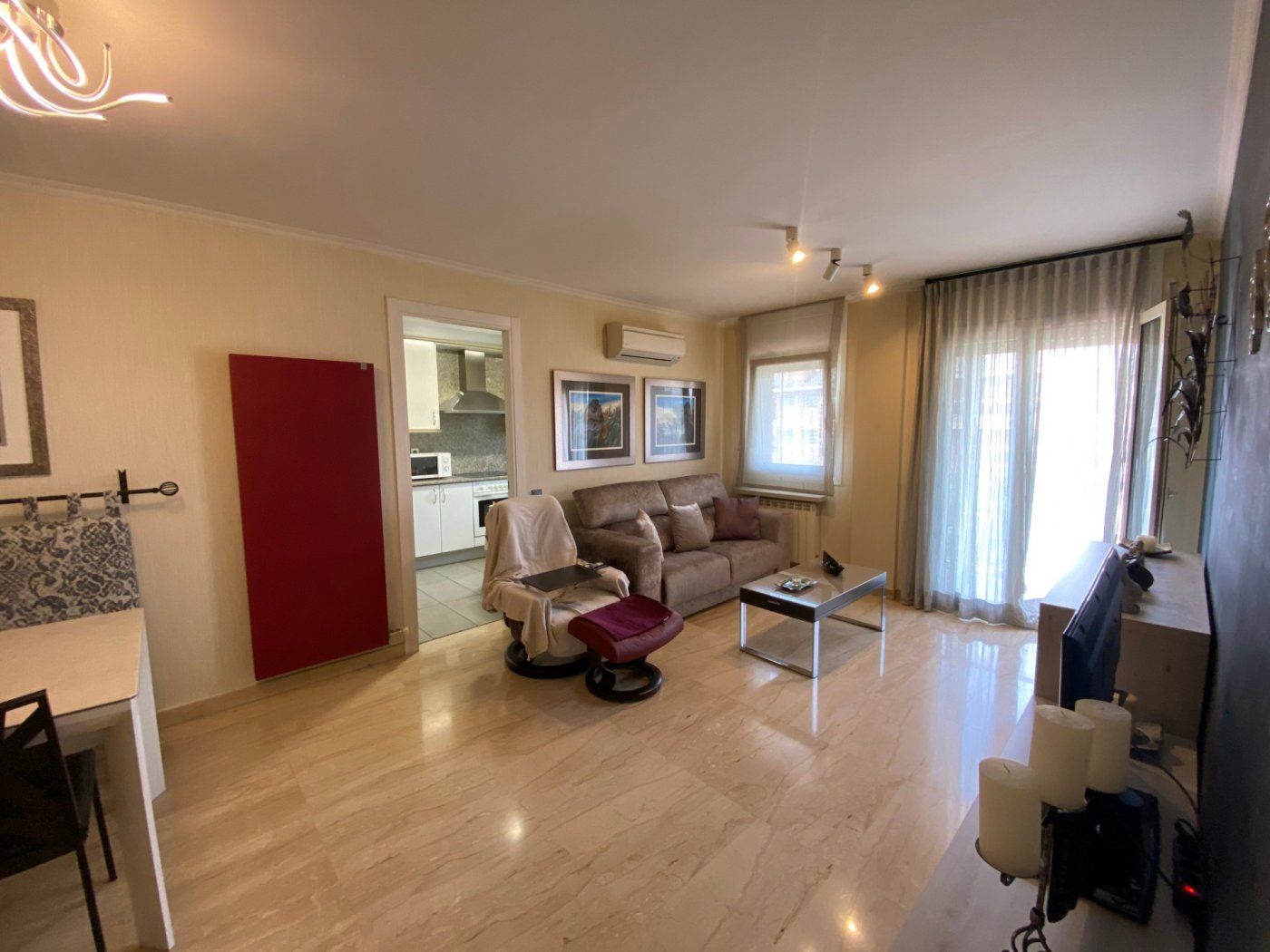 Sala d'estar de Pis de lloguer en Manresa amb Aire condicionat, Calefacció i Terrassa