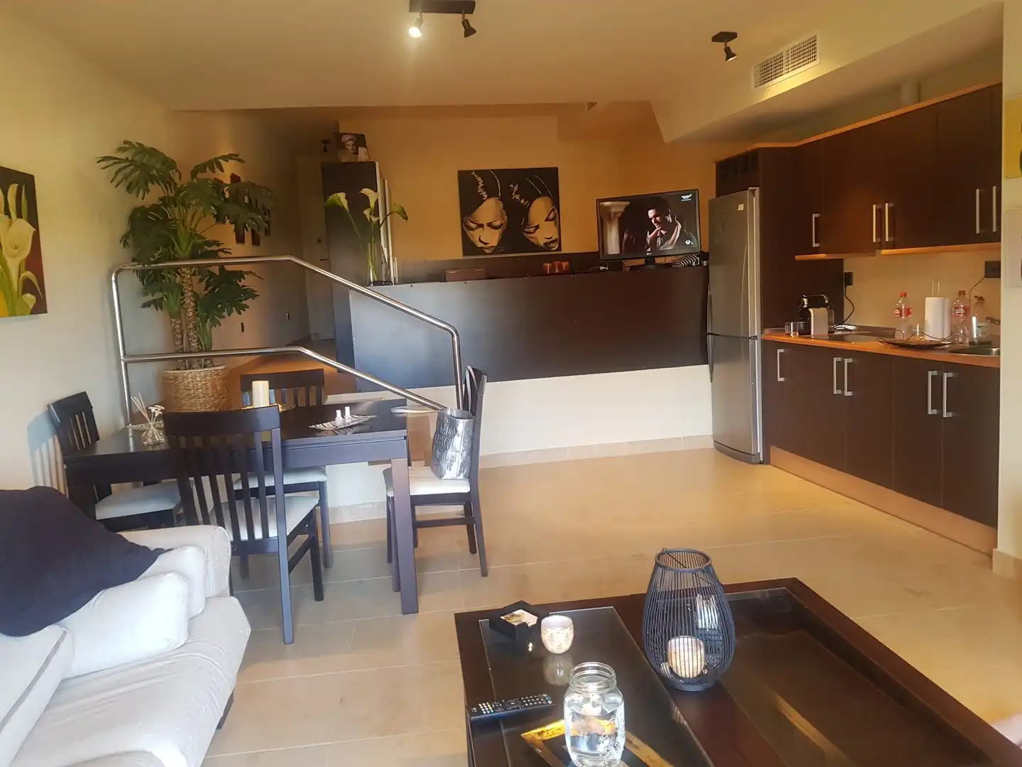 Wohnzimmer von Loft zur Miete in Vícar mit Klimaanlage, Heizung und Terrasse