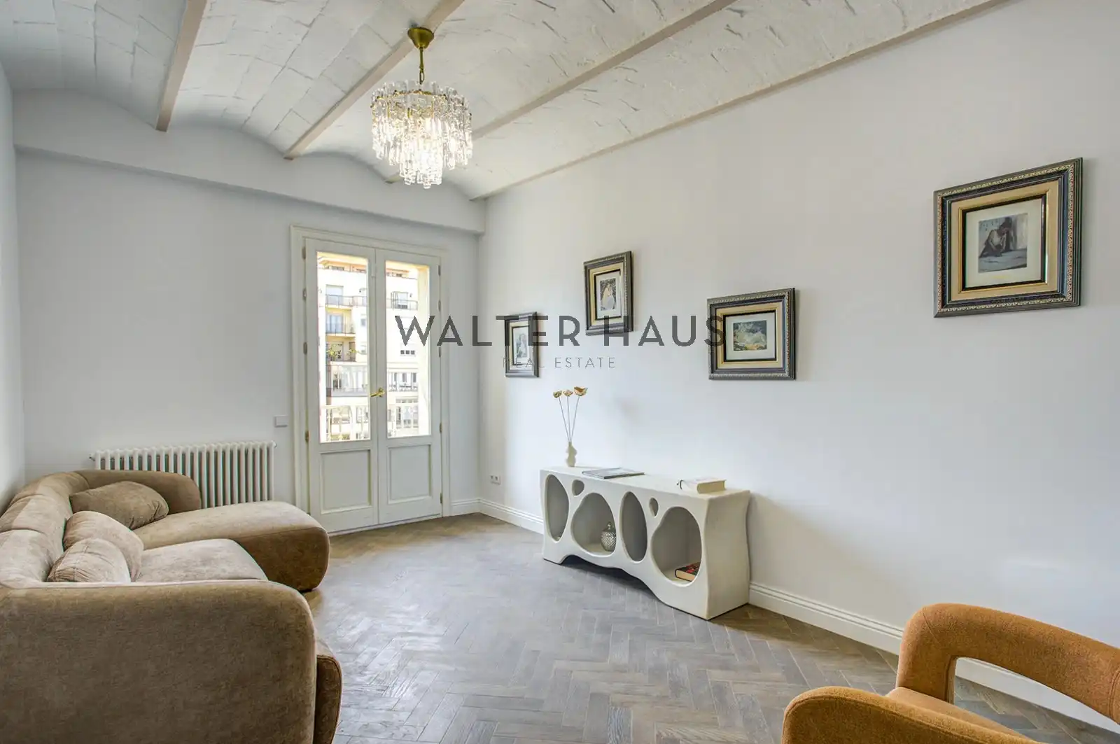 Sala de estar de Piso en venta en Barcelona con Terraza, Amueblado y Horno